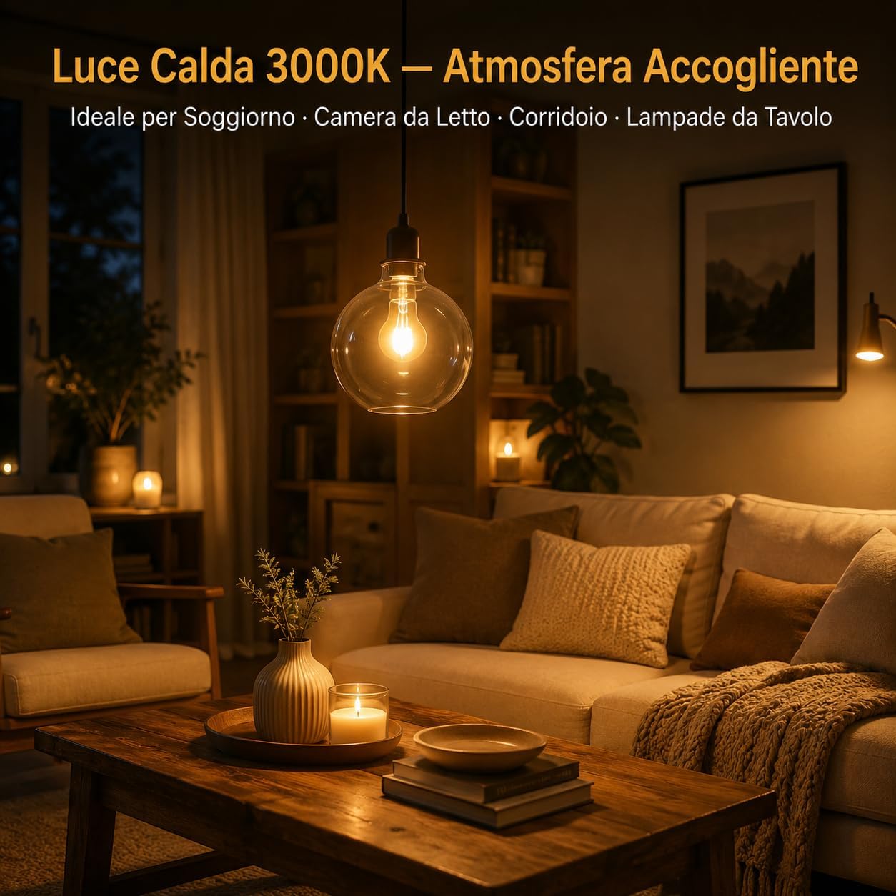 Set 6 Lampadine LED Sfera G45 6W E27 – 540lm | Luce Calda Bianco Caldo 3000K | Risparmio Energetico | Attacco E27 | Soggiorno Camera Corridoio | Made in Italy - Lemag srl