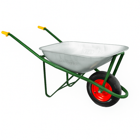 Carriola Edilizia 75 Lt Vasca Zincata – Telaio Rinforzato e Ruota Pneumatica - Lemag srl