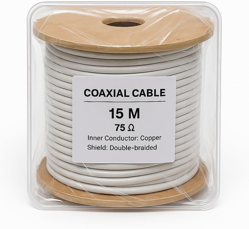 Cavo Coassiale TV SAT 15 m 17VAtC Classe A – PVC Bianco CPR Eca – Lemag SRL - Lemag srl