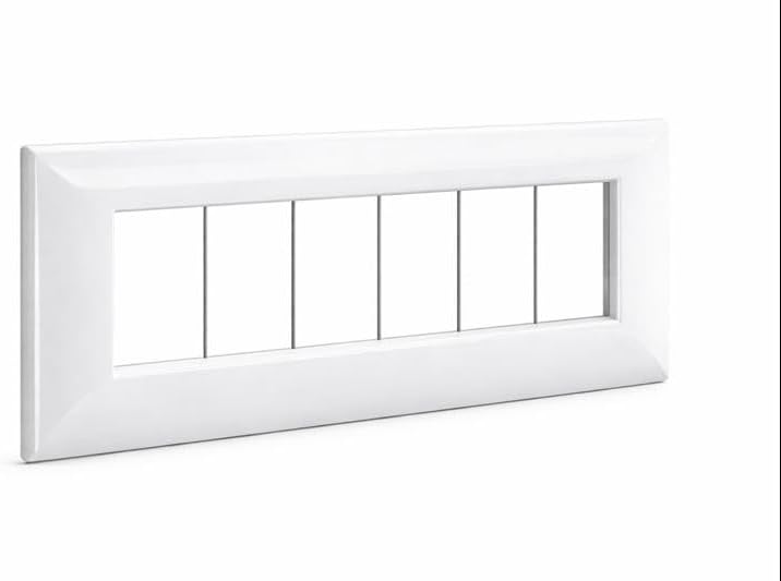 Placca EASY 6 Moduli Bianca – Coprifrutto per Impianti Elettrici - Lemag srl