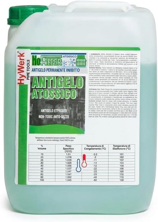 NOFREEZER Antigelo Atossico Concentrato 5 kg - Uni 8065:2019 - Antigelo, Anticorrosivo e Anti-Incrostante - Rende Fino a 19 Litri - Impianti Termici e Solari Marca - Lemag srl