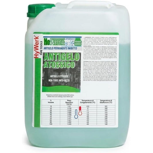 Tanica da 5 kg di NOFREEZER, antigelo atossico per impianti termici concentrato e anticorrosivo.