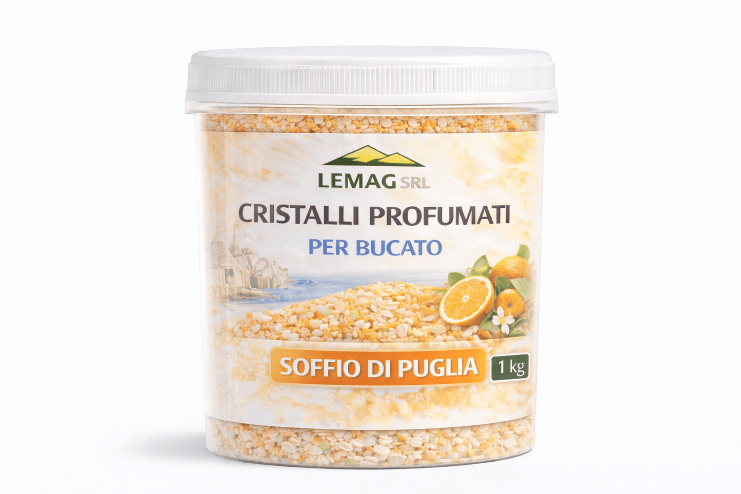 Cristalli Profumati Bucato 1 Kg con Percarbonato – Ammorbidente Naturale e Candeggiante Delicato – Nickel Free – LEMAG SRL - Lemag srl