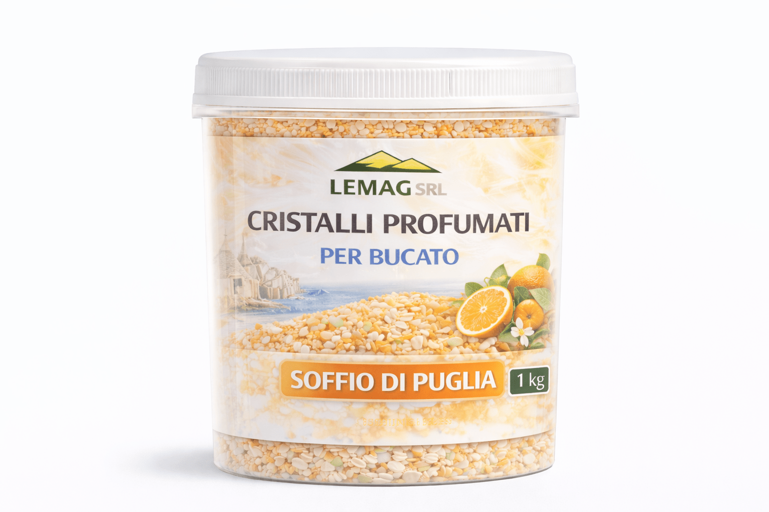 Cristalli Profumati Bucato 1 Kg con Percarbonato – Ammorbidente Naturale e Candeggiante Delicato – Nickel Free – LEMAG SRL - Lemag srl