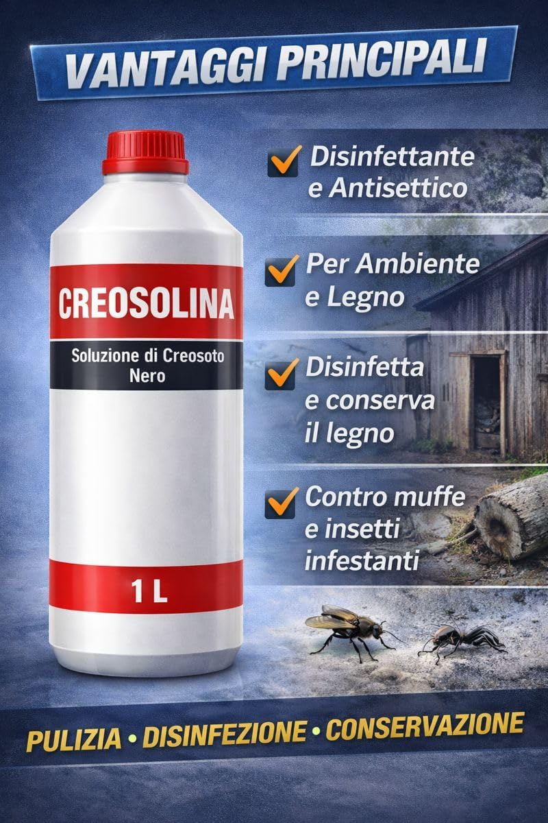 Creosolina 1 L – Detergente Concentrato per Pavimenti e Superfici Dure - Lemag srl