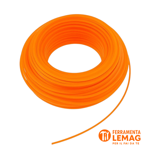 Filo Tondo Nylon 3mm x 50m Lemag per Decespugliatore – Uso Intensivo Erba e Sterpaglia - Lemag srl