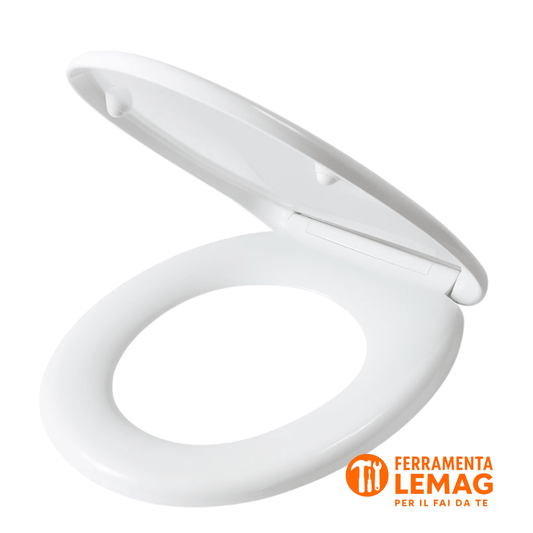 Sedile WC Universale Termoindurente Sgancio Rapido Bianco - Lemag srl