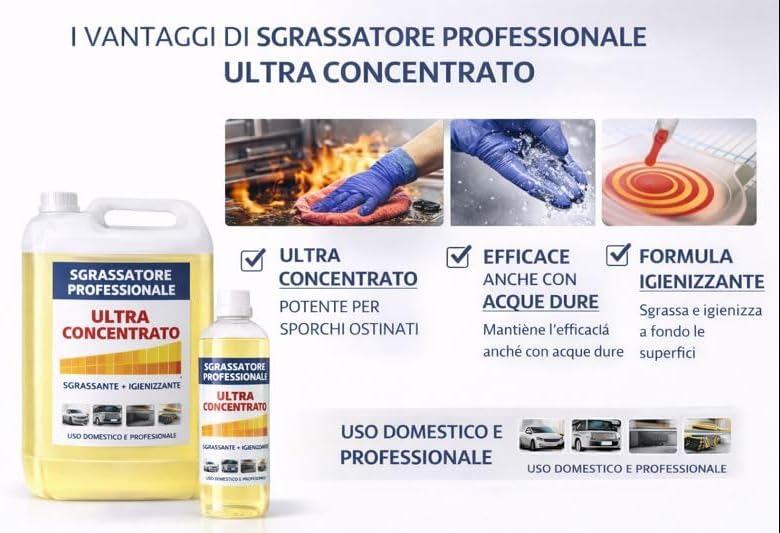 Sgrassatore Professionale 1 - 5L Ultra Concentrato HACCP Lemag srl - Lemag srl