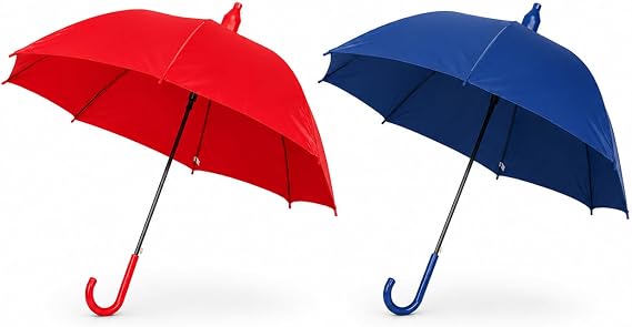 Set 2 Ombrelli Automatici Antigoccia Ø60cm – 8 Stecche Resistenti | Apertura Automatica a Pulsante | Tessuto Repellente Acqua | Uomo Donna | Coppia | Made in Italy - Lemag srl