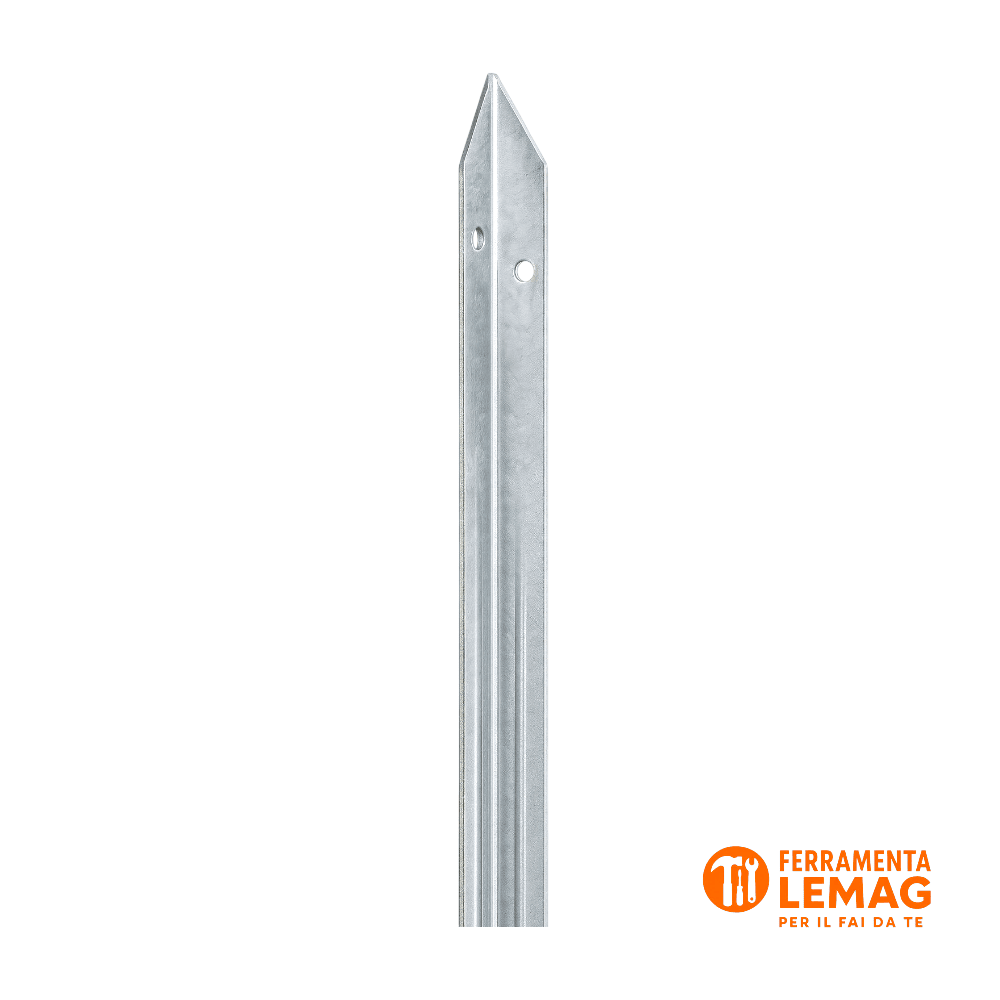 Paletto Zincato SFB per Recinzione – Altezza 175 cm – In Metallo Resistente – Lemag srl - Lemag srl