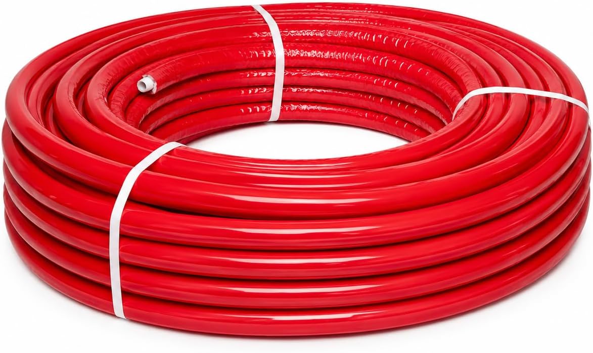 Tubo Multistrato PE-RT/AL/PE-RT Ø16x2mm Rotolo – Rivestimento Rosso Acqua Calda | Impianti Riscaldamento ACS Pannelli Radianti | Alta Pressione e Temperatura | Made in Italy - Lemag srl