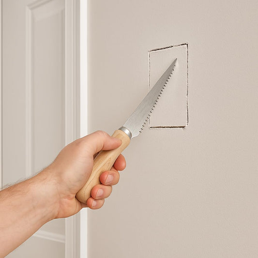 Seghetto a mano con lama 16,5 cm in acciaio temprato e manico ergonomico antiscivolo – dettaglio