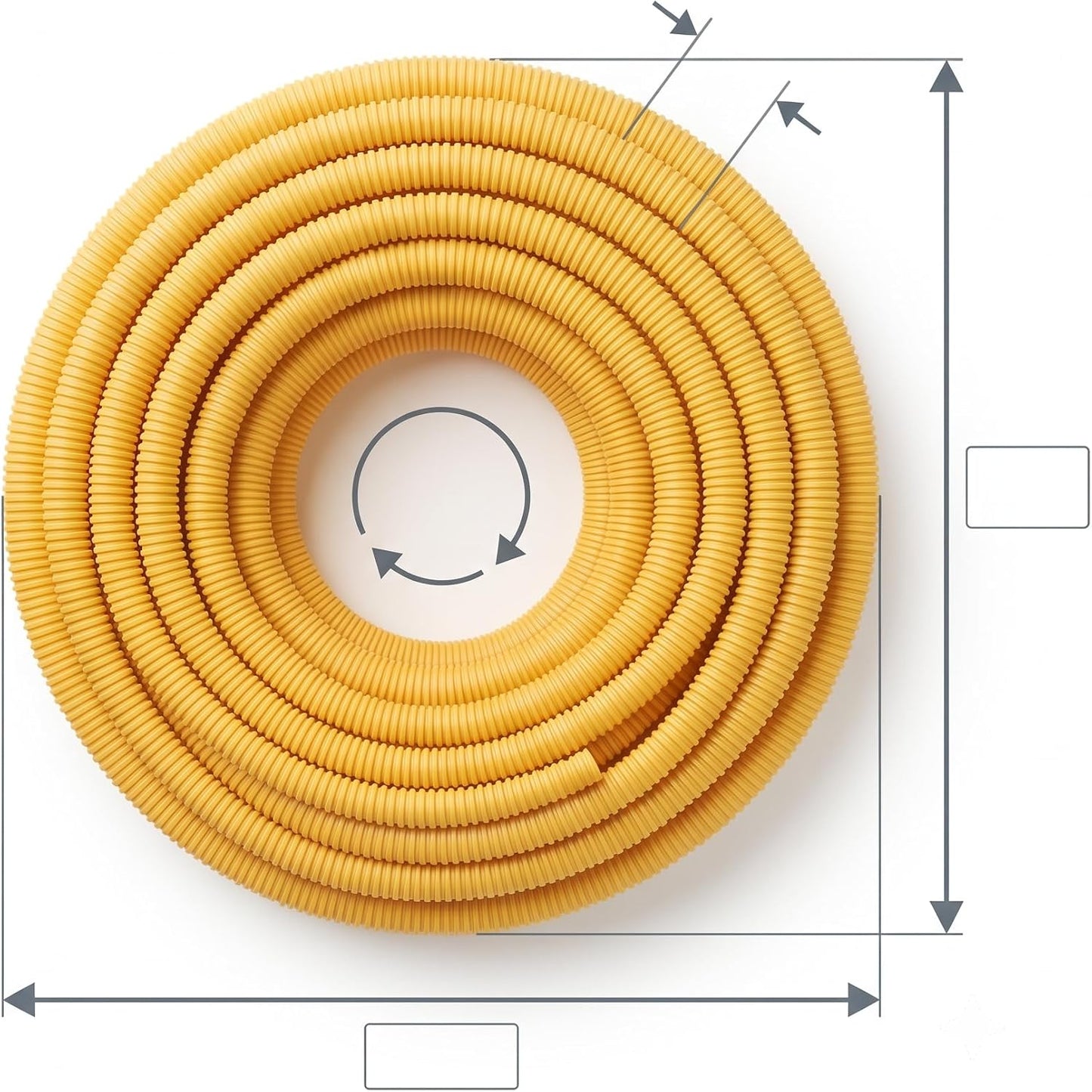 Tubo Multistrato Gas APE MULTYGAS Ø16x2,0 mm PEX-b/AL/PEX-b in Guaina Corrugata Gialla — Rotolo 20 m, Conforme UNI/TS 11343, Alluminio Saldato TIG, per Impianti Gas Metano e GPL - Lemag srl