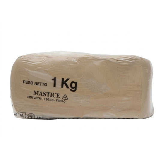 Stucco per Vetri 1 Kg - Per Fissare e Sigillare i Vetri su Serramenti in Legno e Ferro - Pronto all'Uso - Verniciabile - Manutenzione Finestre e Persiane - Lemag srl