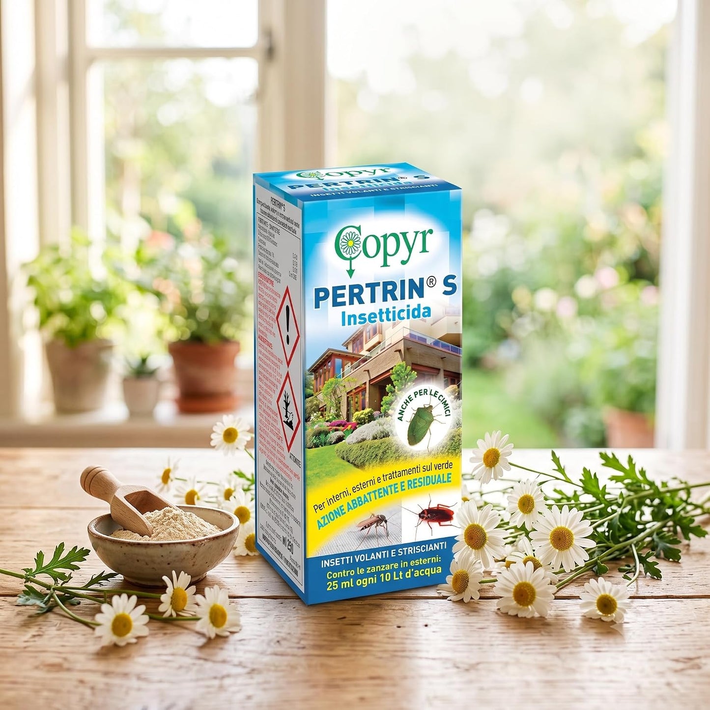 Insetticida Polvere Piretro Naturale 250ml per Insetti Striscianti. Contro Formiche, Scarafaggi, Pulci e Cimici. Inodore, Sicuro per Animali Domestici e Casa. Pronto all'uso. - Lemag srl