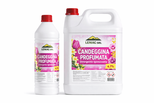 Candeggina Profumata Ipoclorito di Sodio 4,7% – 1 LT / 5 LT – Igienizzante Casa e Bagno – LEMAG SRL - Lemag srl