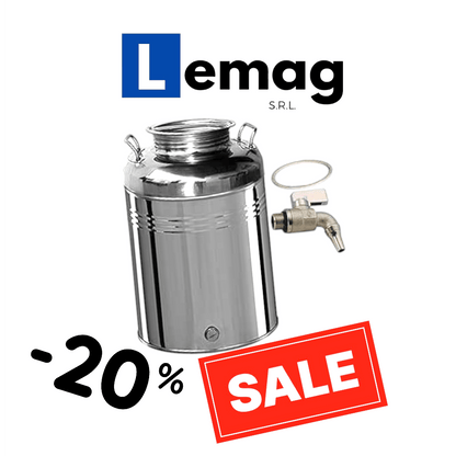 Fustino per Olio 50 Litri in Latta Saldato Alimentare Belvivere Tappo - Lemag - Lemag srl