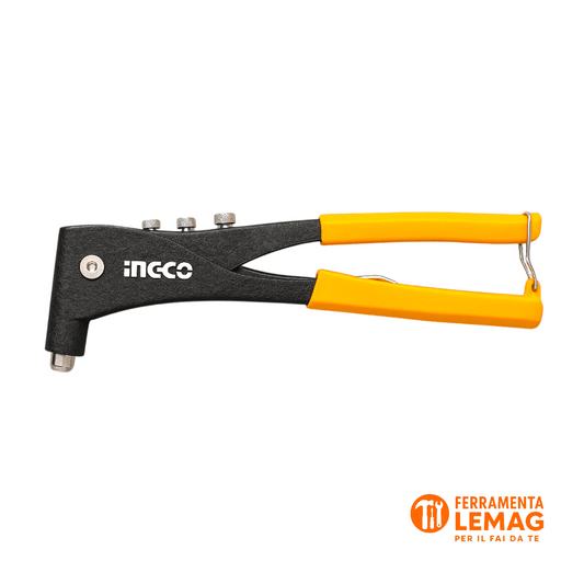 Rivettatore manuale Ingco 10,5", in alluminio leggero per rivetti 2,4 - 4,8 mm - Lemag srl