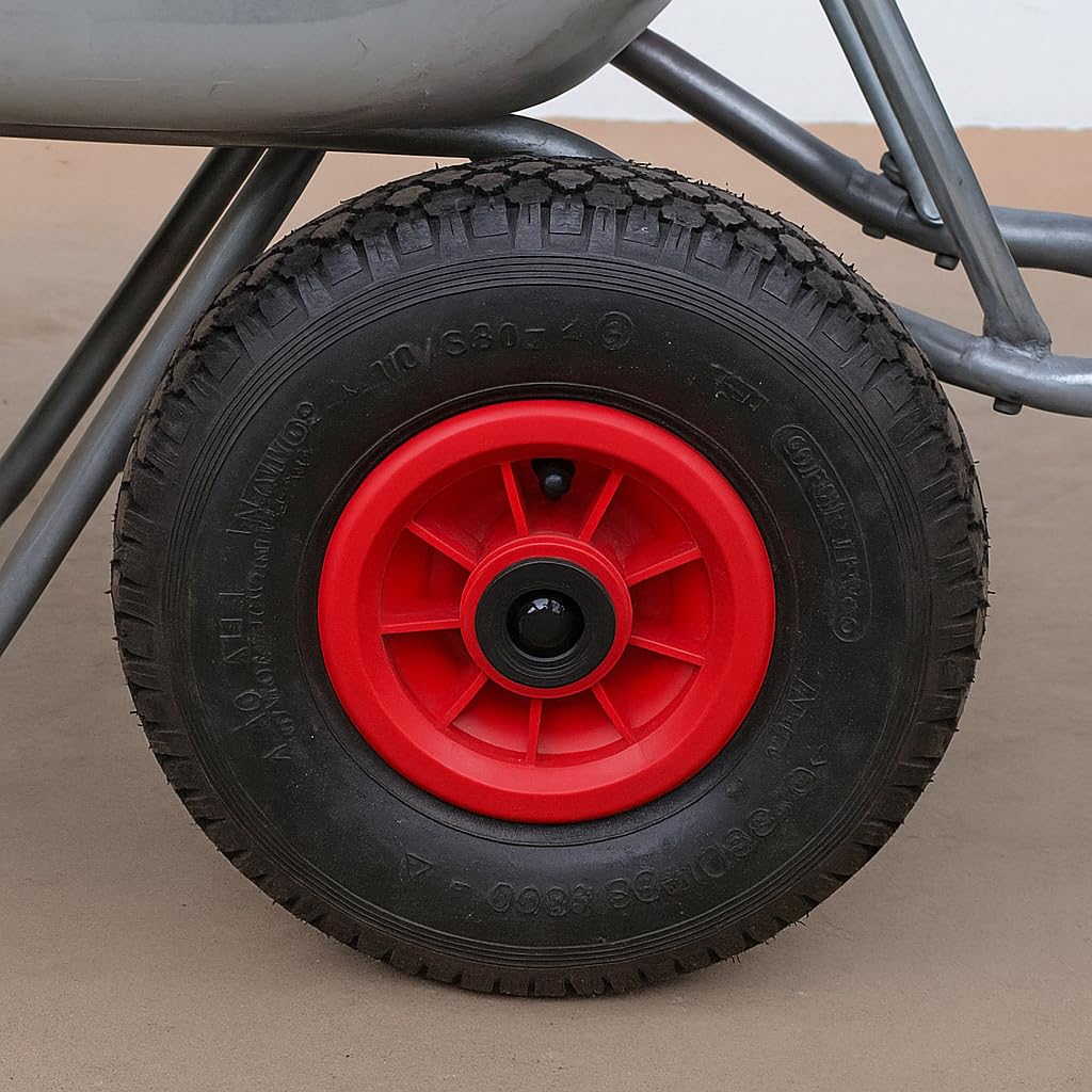 Ruota per Carrello Ø260 mm Pneumatica – Cuscinetto a Rulli – Foro 20 mm – Gommata Antiforatura – Portata fino a 150 kg – Universale per Carrelli e Carriole - Lemag srl