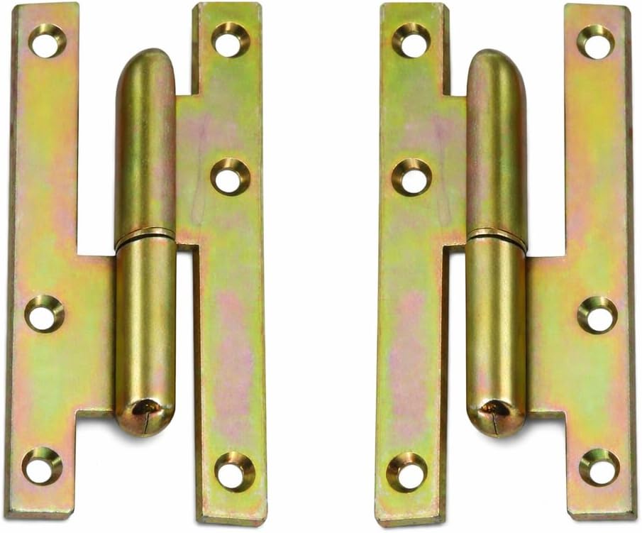 Cerniere Paumelles SX 110x55x3,0 mm Acciaio Tropicalizzato 2 Pezzi per Porte Smontabili Apertura Sinistra - Lemag srl