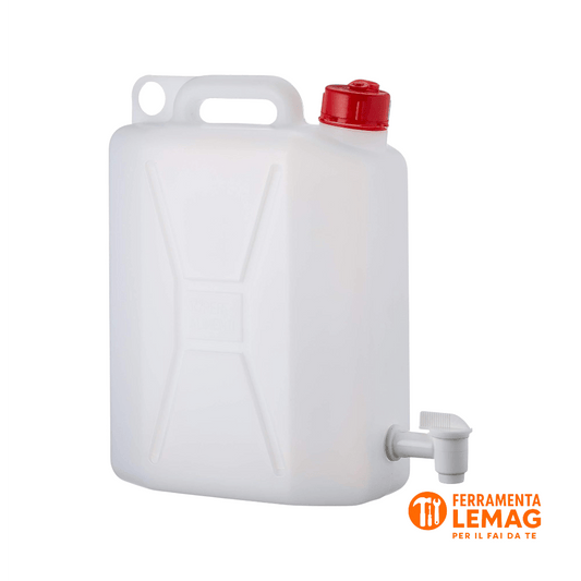 Taniche Acqua con Rubinetto per Vino Birra Olio Aceto Alimenti Liquidi 10 LT - Lemag srl