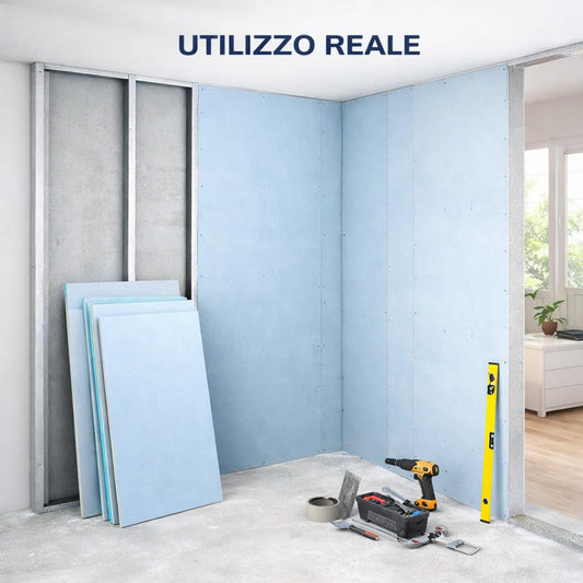 Lastra Cartongesso Fibrato Diamant HF 120x60 cm Spessore 13 mm – Pannello Rinforzato Alta Resistenza per Pareti e Contropareti – LEMAG SRL - Lemag srl