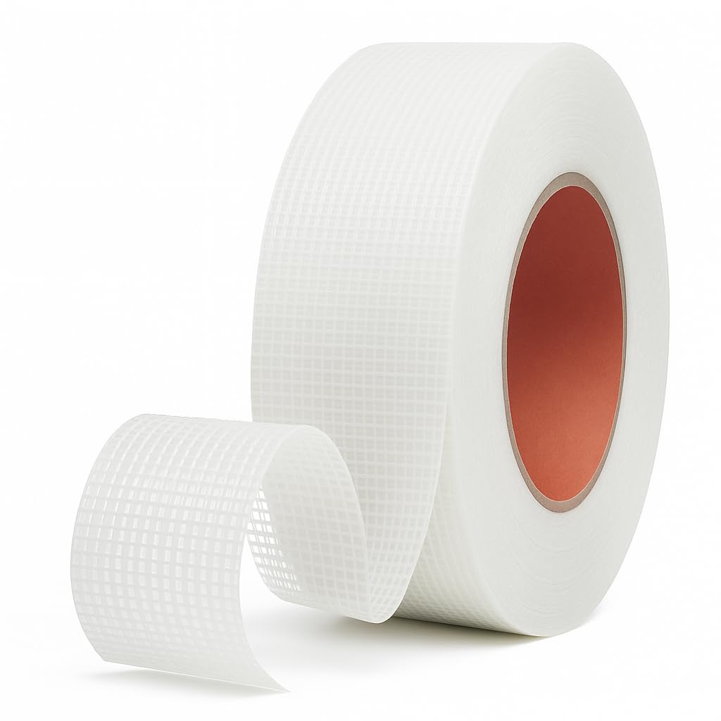 2 x Nastro Permanente in Tessuto di Fibra di Vetro 48 mm x 90 m – Autoadesivo, Resistente agli Strappi – Per Riparazioni, Riempimenti e Fissaggi - Lemag srl