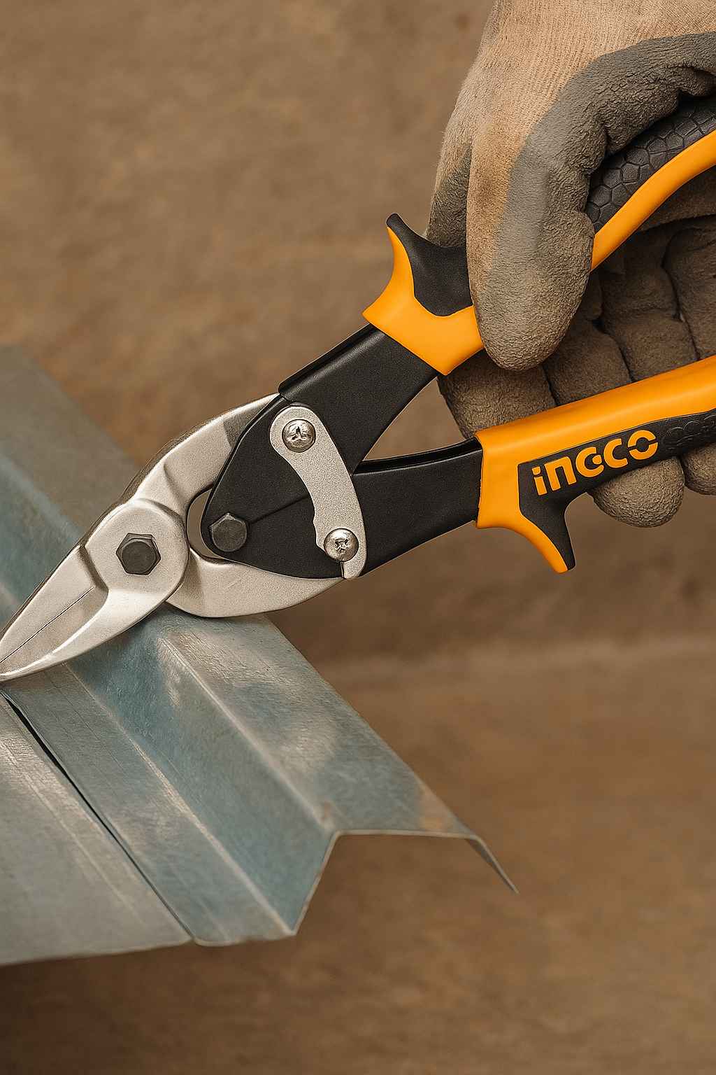 Forbici da lattoniere INGCO HTSN0110R 10", taglio destro preciso e professionale - Lemag srl