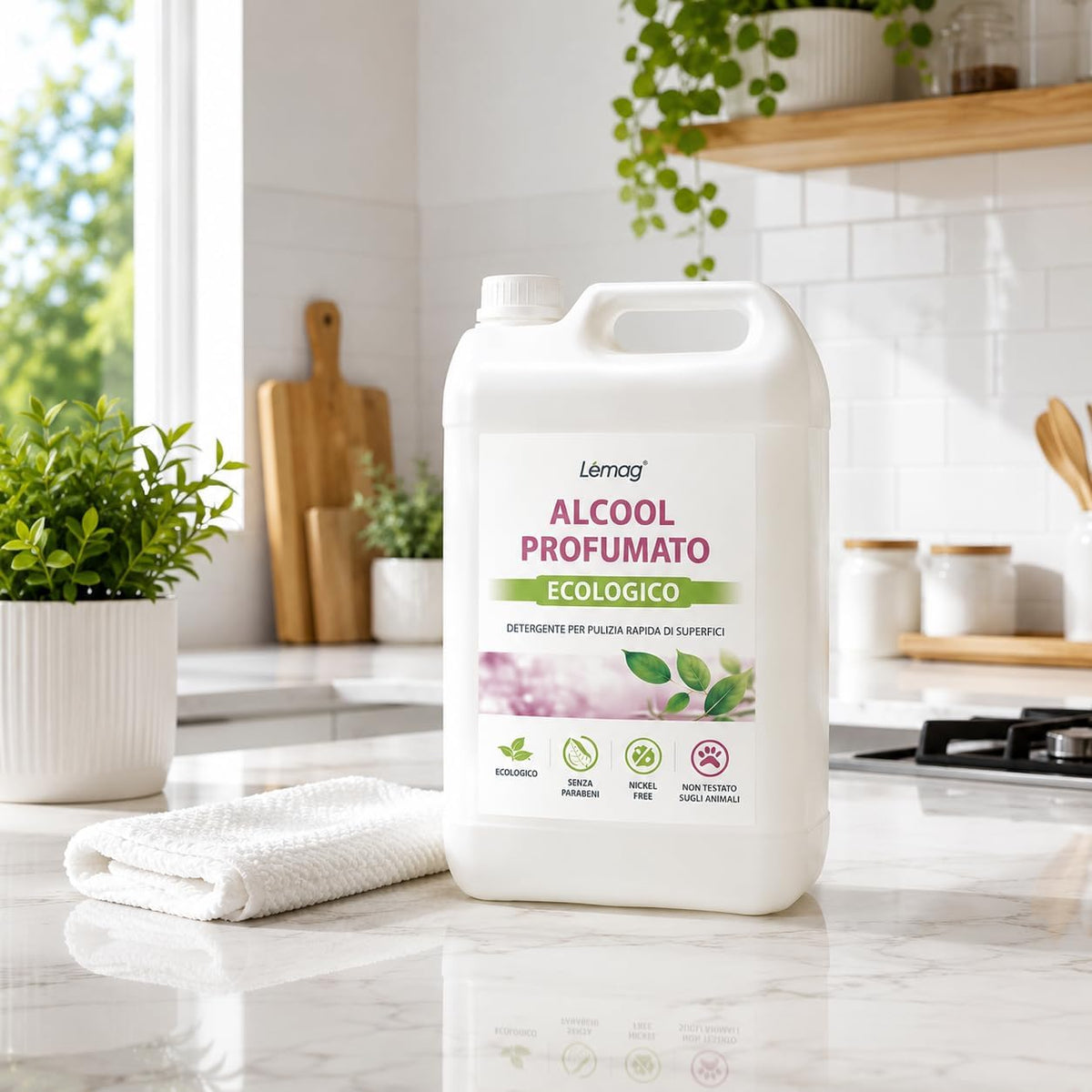 Alcool Profumato Detergente Multiuso 5 L – Senza Aloni, Made in Italy - Lemag srl