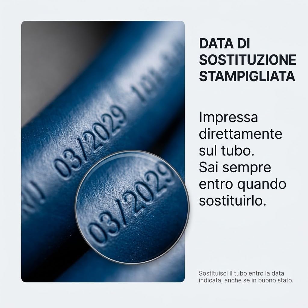 Tubo per Gas GPL Ø 8x13 mm Flessibile Varie Lunghezze 3m–20m con Fascette di Fissaggio Omaggio per Bombola e Impianti Gas - Lemag srl
