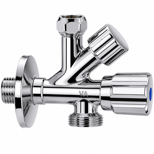 Rubinetto Sotto Lavello Combinato per Cucina e Lavabo Valvola Acqua con Attacco Multiplo per Lavatrice Lavastoviglie e Miscelatore - Lemag srl