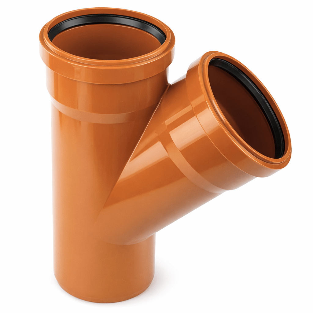 Raccordi PVC Arancioni ad Incollaggio per Scarico Fognario e Pluviale – Curve, T, Riduzioni – Lemag SRL - Lemag srl