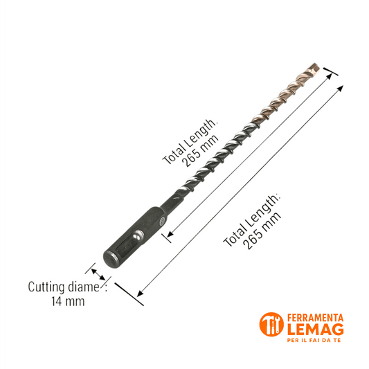 Makita B - 47341 Punta SDS - Plus 6x210 mm – Foratura profonda su cemento e pietra - Lemag srl