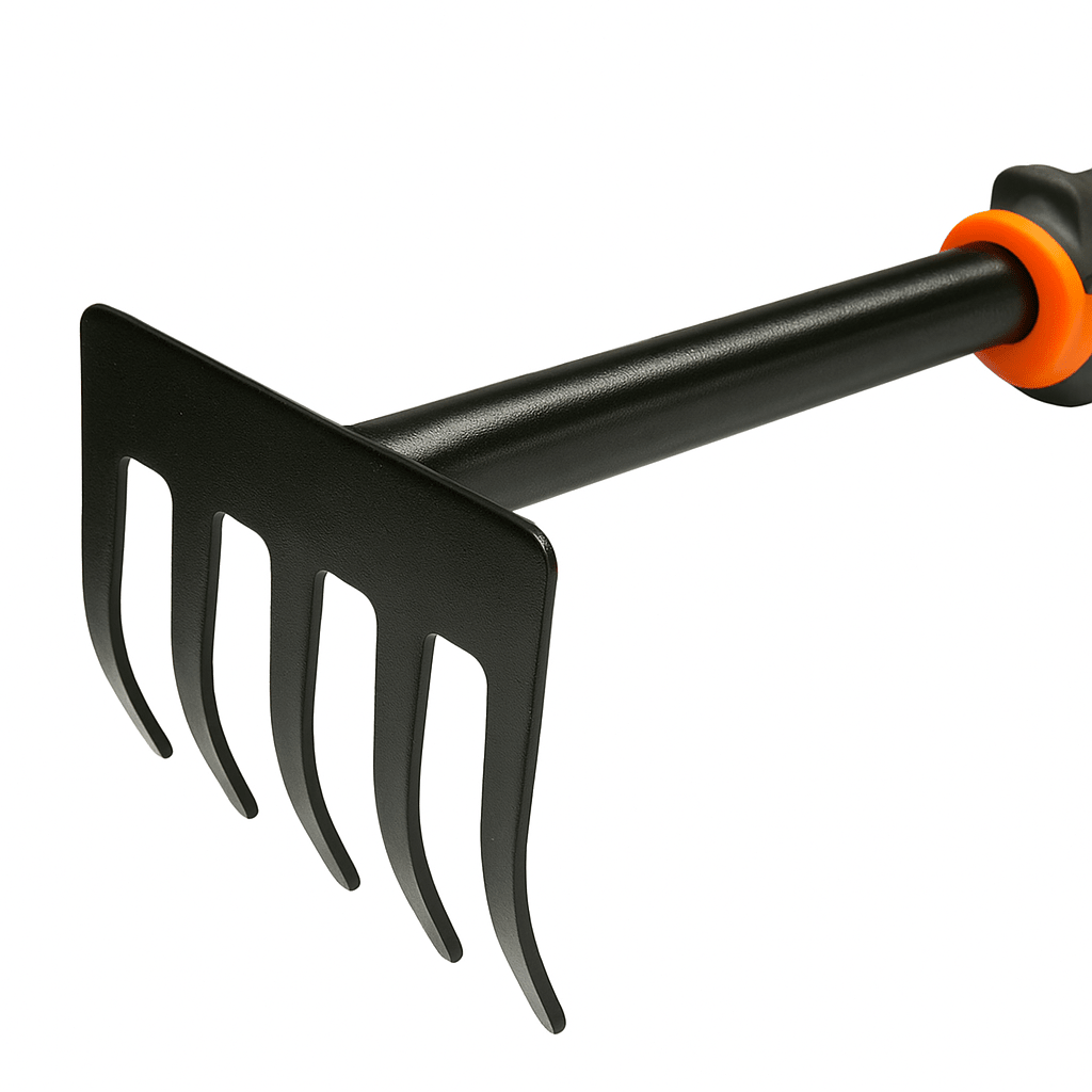 Rastrello Giardino 6 Denti Metallo 32 cm – Attacco Universale per Terriccio Lemag - Lemag srl