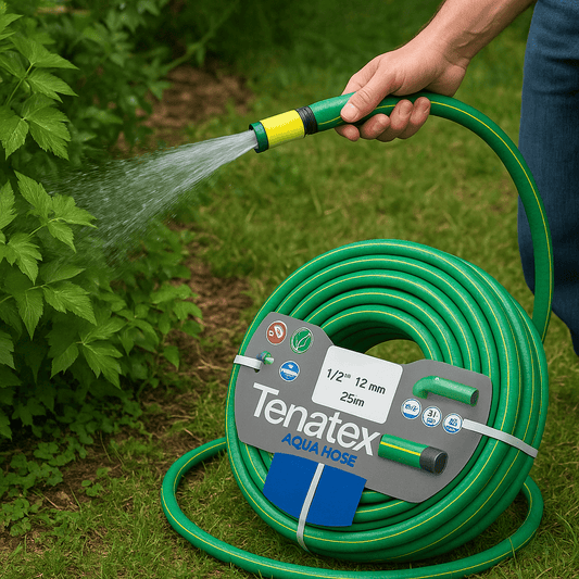 Tubo Tenatex 15 mm x 25 m (5/8"), rinforzato per irrigazione agricola e giardino - Lemag srl