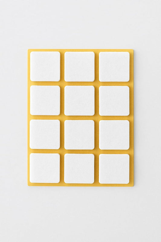 Feltrini Adesivi Quadrati Bianchi 20x20 mm – Set 10 Pezzi Antigraffio - Lemag srl