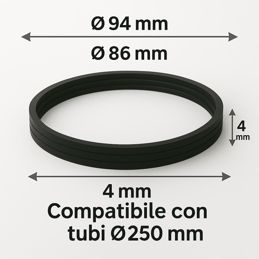 Guarnizioni in Silicone Ø 250 mm per Stufe a Pellet – Set 10 Pezzi - Lemag srl