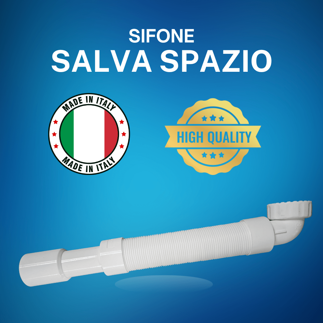 Sifone Flessibile Estensibile per Lavandino con Ghiera 1"1/2 - 1"1/4 - Lemag srl - Lemag srl