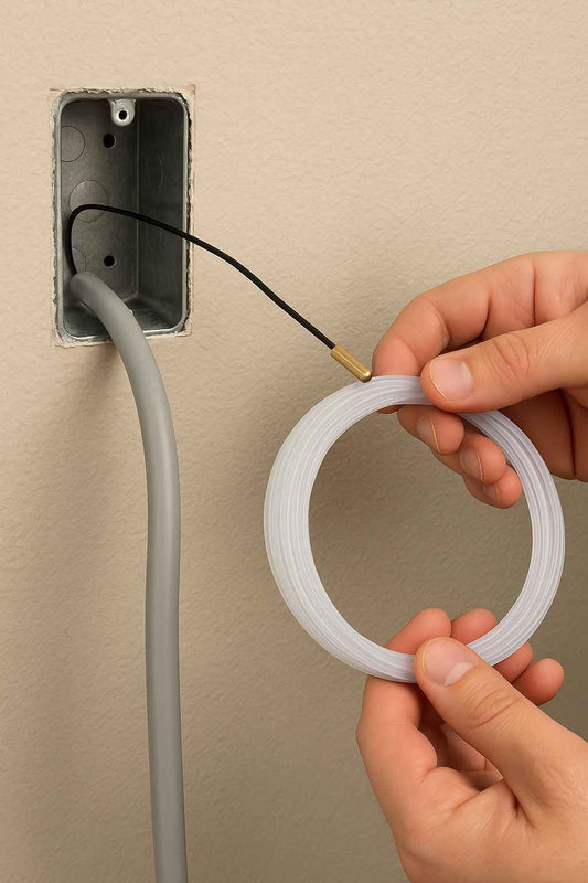 Electraline 61052 Sonda tiracavi in nylon 20 m, Ø3 mm, flessibile e resistente - Lemag srl