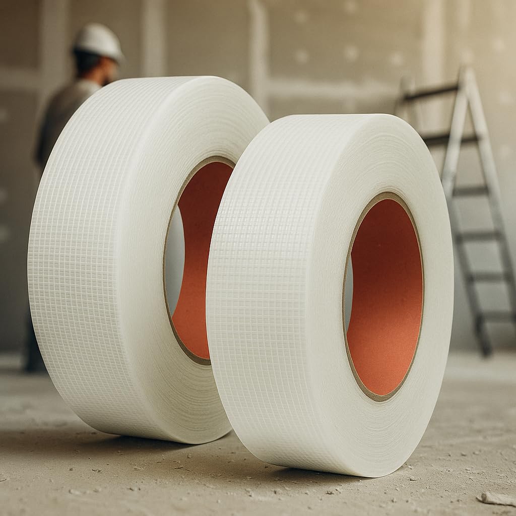 2 x Nastro Permanente in Tessuto di Fibra di Vetro 48 mm x 90 m – Autoadesivo, Resistente agli Strappi – Per Riparazioni, Riempimenti e Fissaggi - Lemag srl