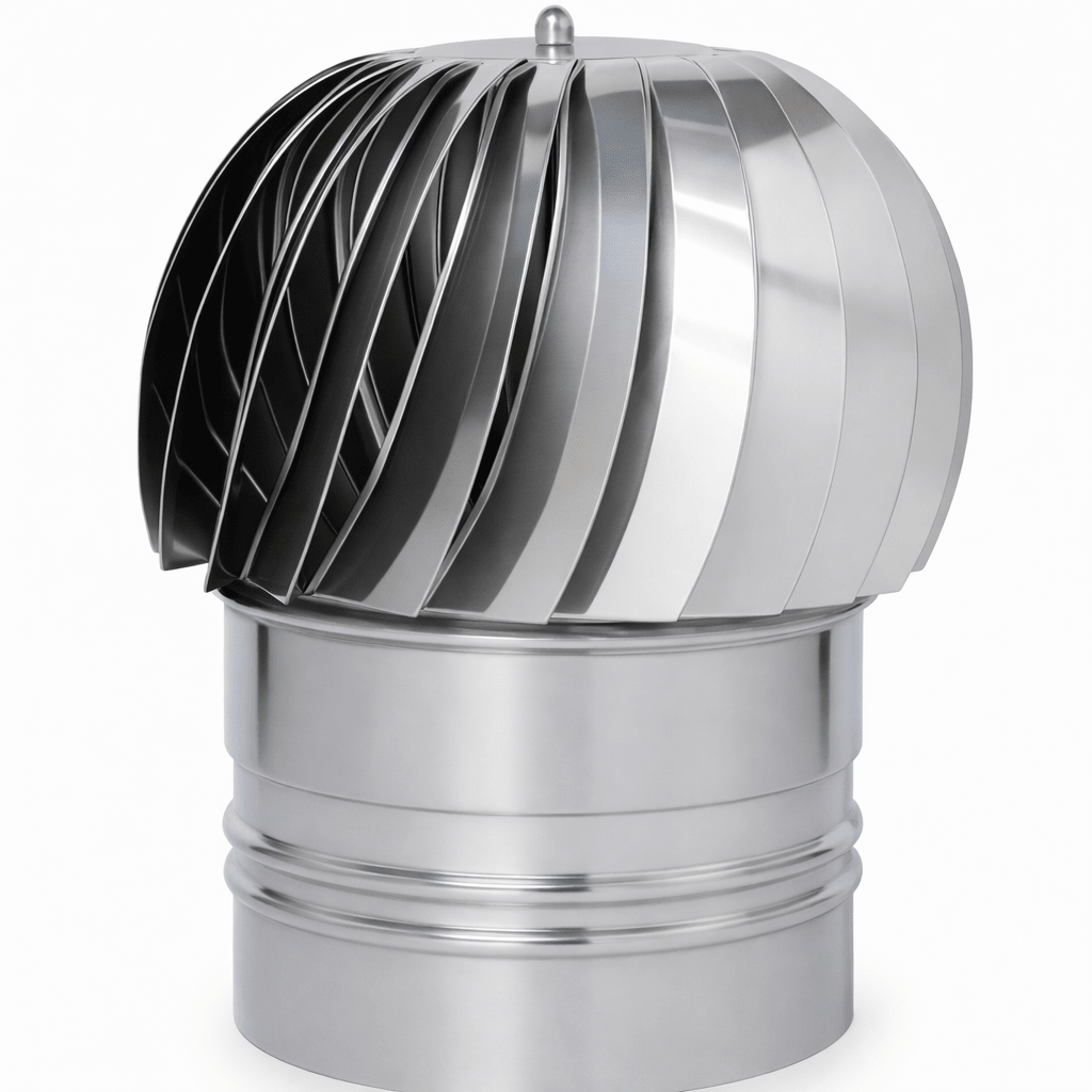 Comignolo Eolico Sfera Inox per Canna Fumaria – Ø80 - 130 / 100 - 150 / 140 / 250 mm - Lemag srl