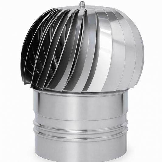 Comignolo Eolico Sfera Inox per Canna Fumaria – Ø80 - 130 / 100 - 150 / 140 / 250 mm - Lemag srl