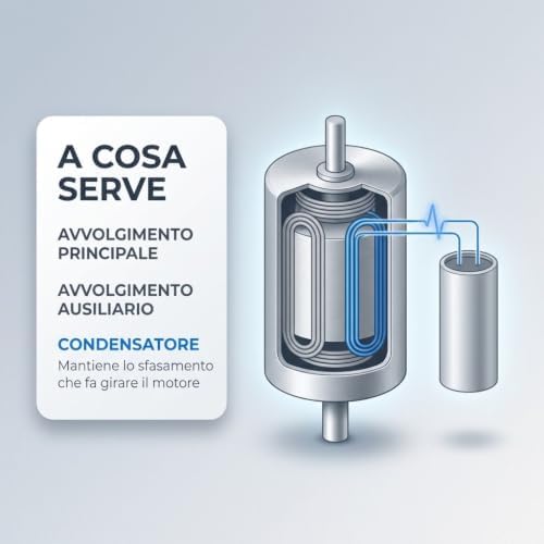 Condensatore di Marcia 450 V per Motori Monofase – 1,5 / 2 / 2,5 / 3,15 µF – Terminali Faston - Lemag srl