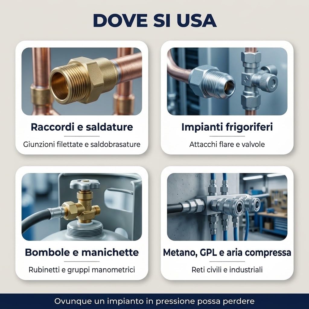 Cercafughe Spray 400 ml – Rilevatore Perdite Gas, GPL e Refrigeranti - Lemag srl