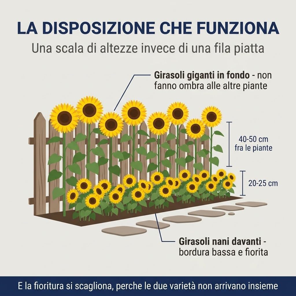 Semi di Girasole 10 Bustine - 5 Girasole Gigante e 5 Girasole Nano - Fino a 3 Metri o in Vaso sul Balcone - Semina da Aprile, Fioritura in Estate - Lemag srl