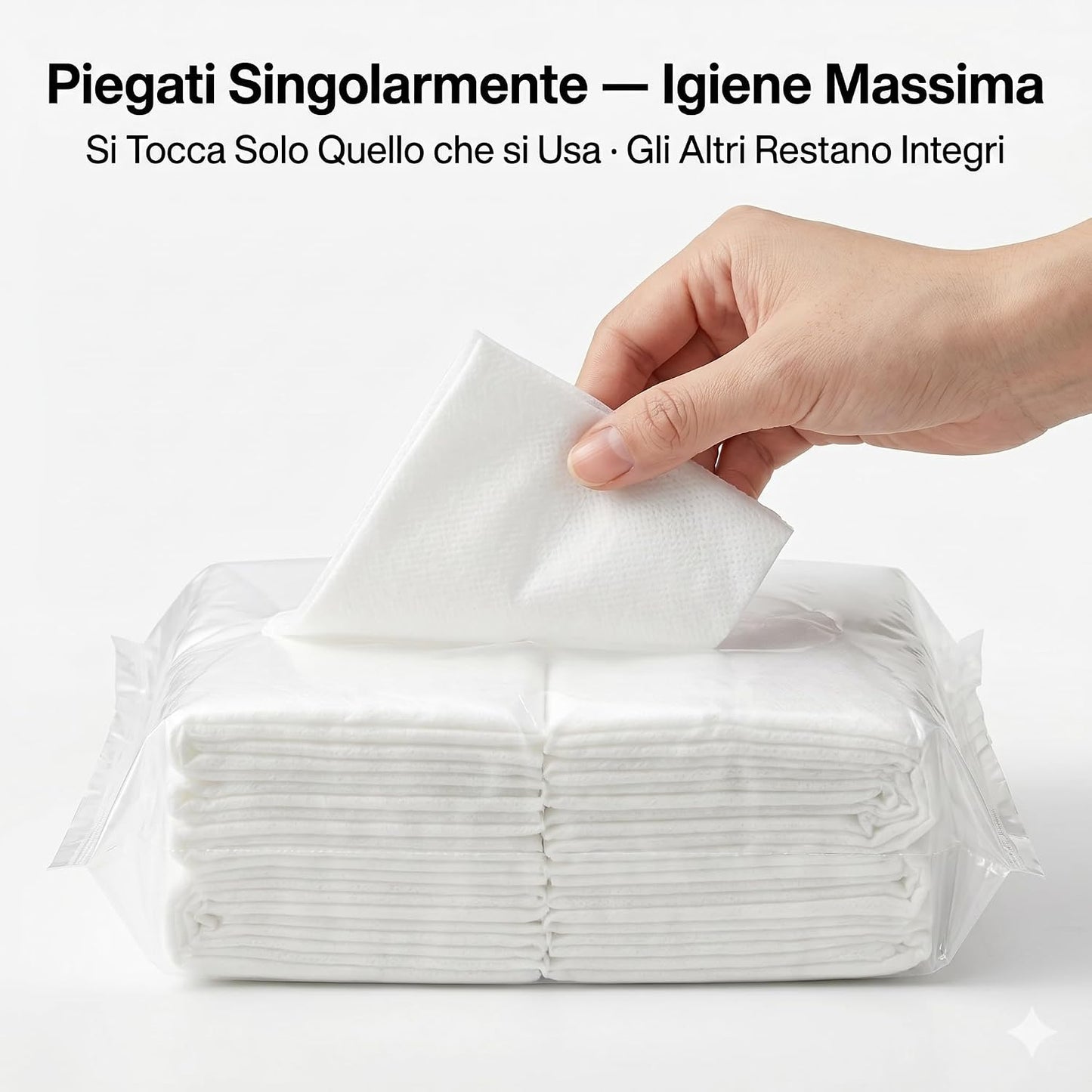 Asciugamani Monouso 60x38cm – 6 Confezioni da 16 pz (96 Totali) | Tessuto Ecologico | Piegati Singolarmente | Estetica Parrucchiere Palestra Viaggio | Made in Italy - Lemag srl
