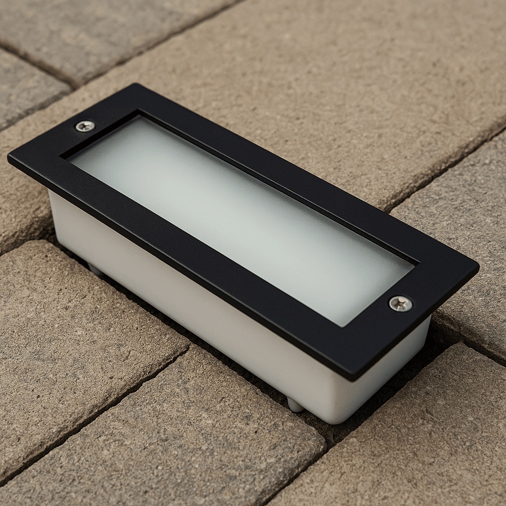 Poliplast Debora segnapasso IP54 nero E27, da incasso per esterni, 60W max - Lemag srl