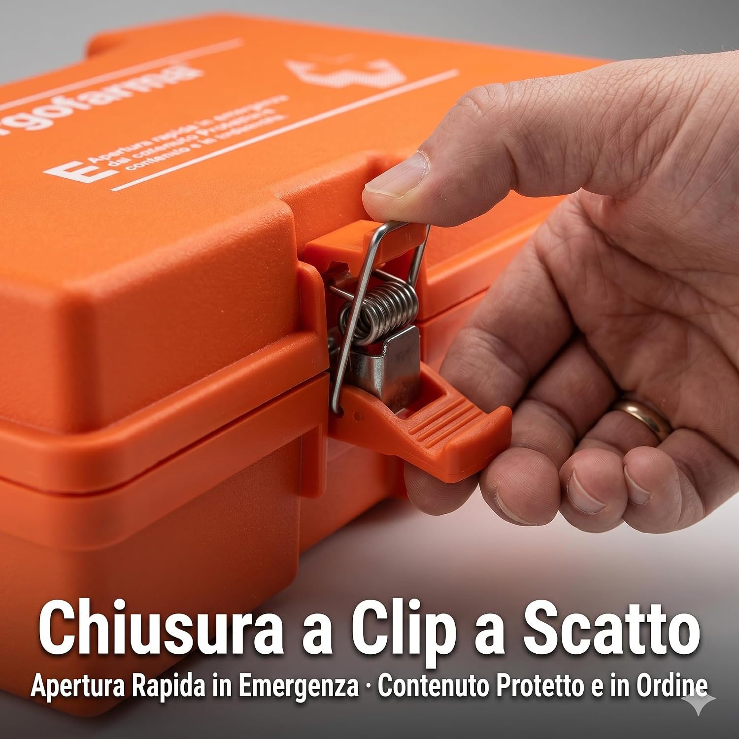 Cassetta Primo Soccorso Gruppo C – Conforme D.Lgs. 81/2008 D.M. 388/2003 – Kit Pronto Soccorso Aziendale per Aziende fino a 3 Lavoratori – Attacco a Parete in Polipropilene | Made in Italy - Lemag srl