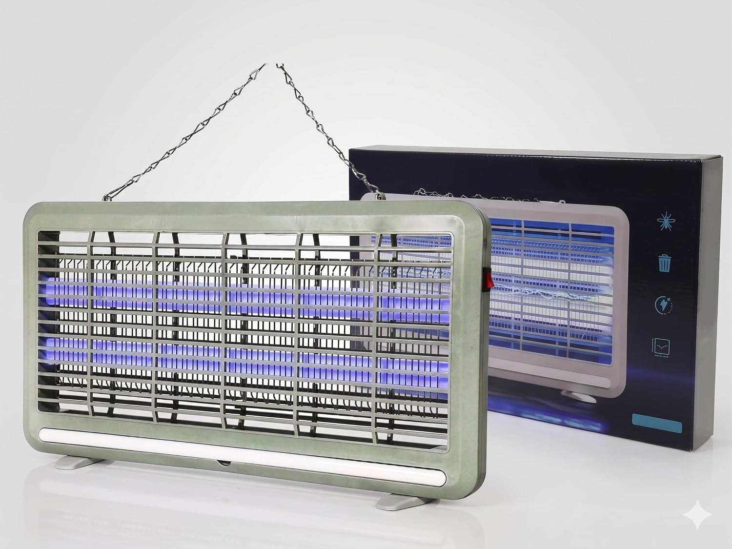 Zanzariera Elettrica Mosquito Killer 6W – Ø50,5cm H27cm | Lampada UV Anti Zanzare Mosche Insetti | Senza Insetticidi | Silenzioso | Uso Interno Casa Ufficio | Made in Italy - Lemag srl