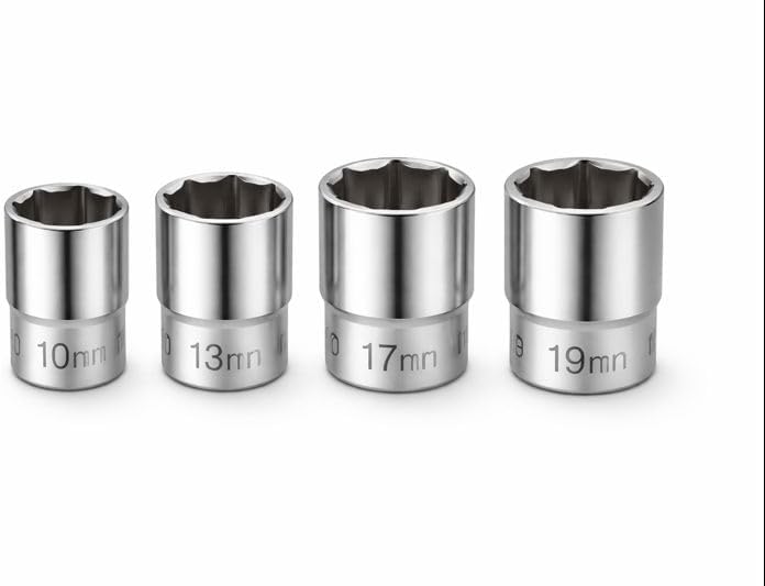Set 4 Chiavi a Bussola ½″ (13/15 / 17/19 mm) – Attacco ½″ Drive – Acciaio Cr-V Temperato – Utensile Professionale Officina e Fai-da-Te - Lemag srl